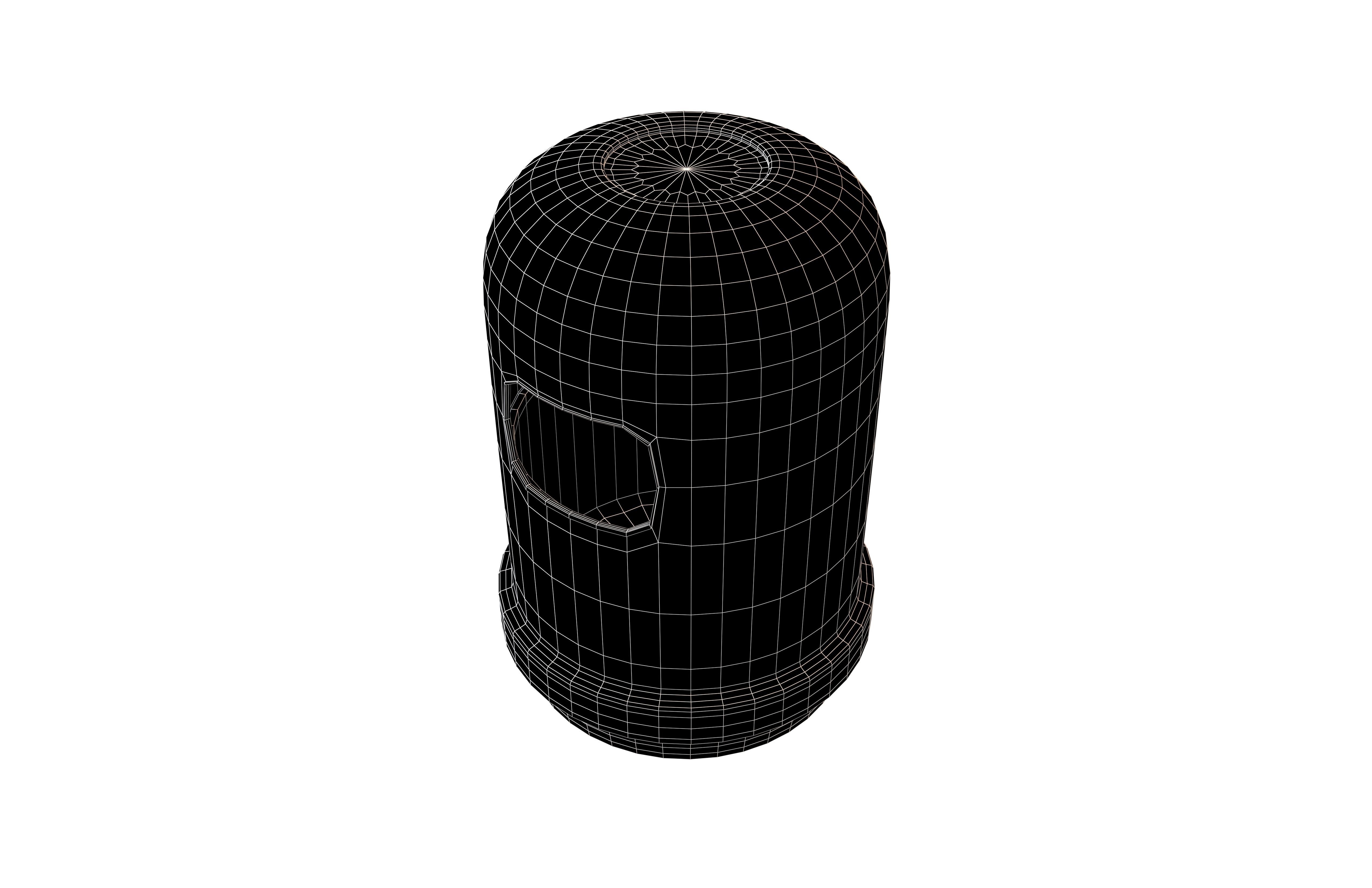Cartoon Hong Kong Trash Can v1 001 Low-poly 3D model_5