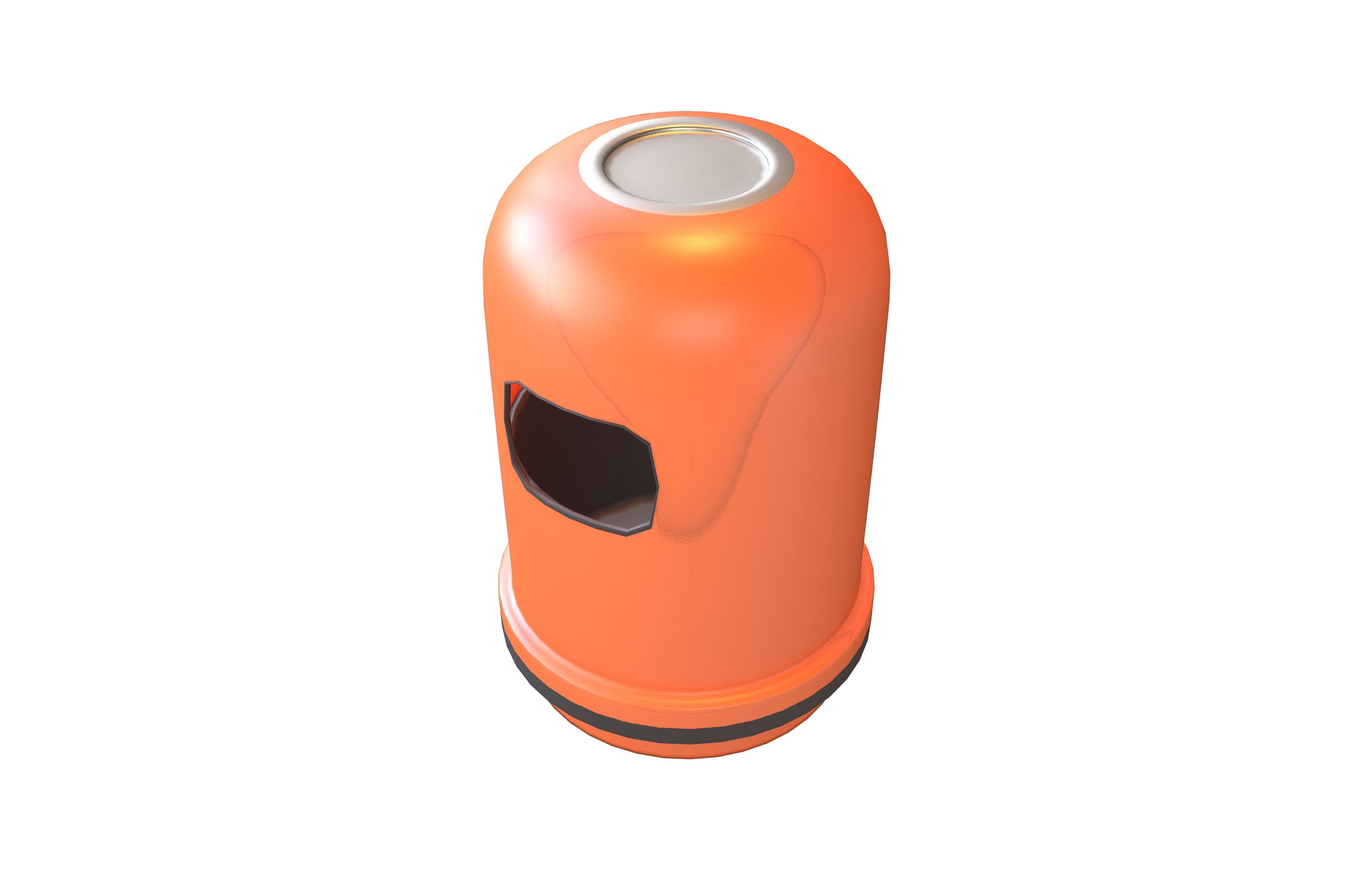 Cartoon Hong Kong Trash Can v1 001 Low-poly 3D model_2