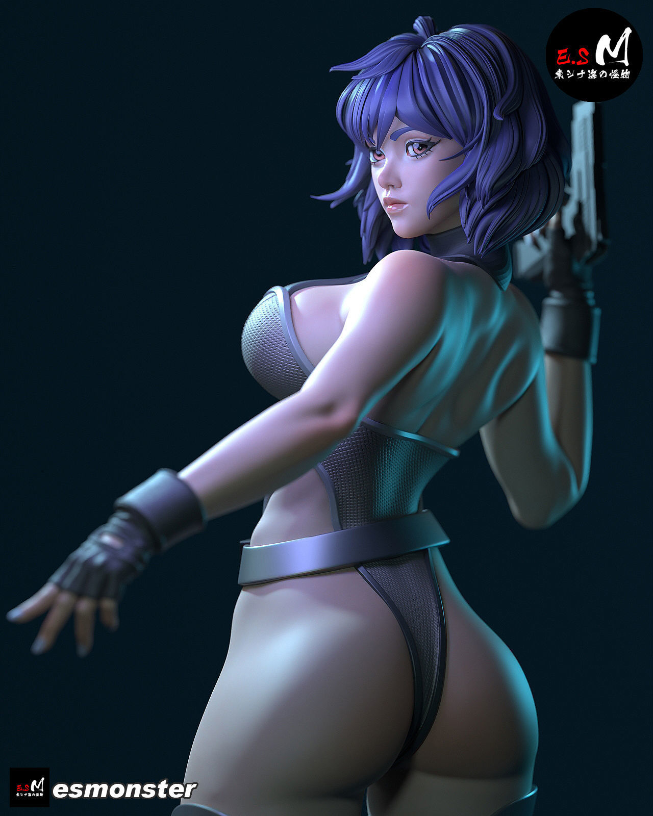 MOTOKO KUSANAGI  CHARACTER BY ESM 3D print model_7