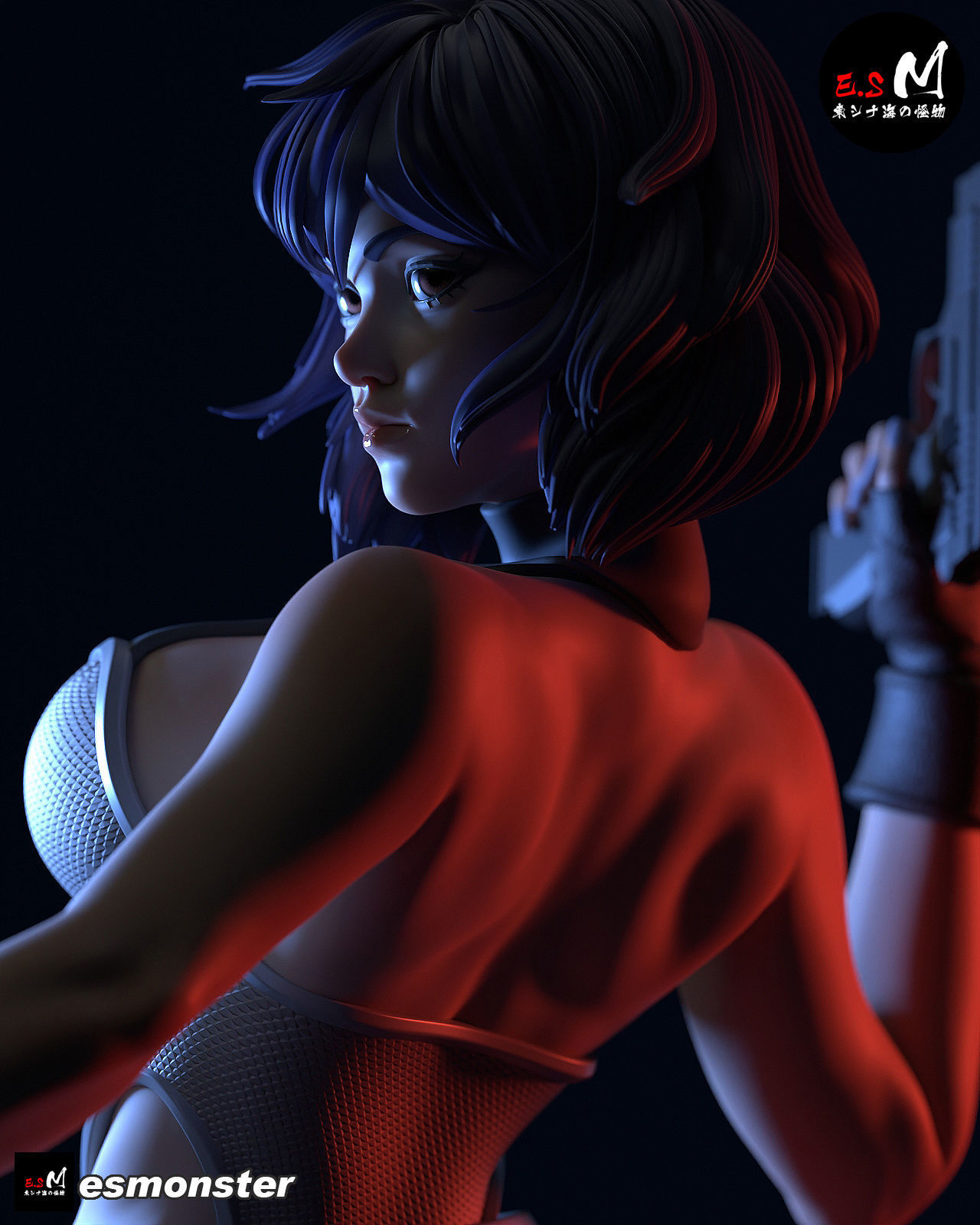 MOTOKO KUSANAGI  CHARACTER BY ESM 3D print model_18