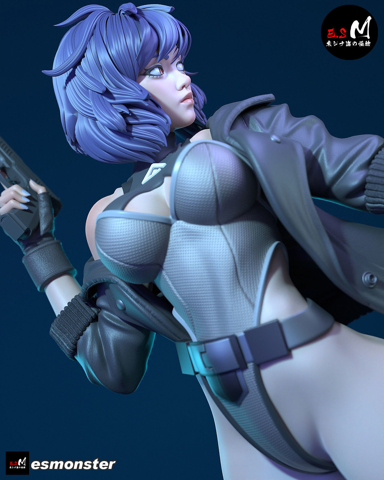 MOTOKO KUSANAGI  CHARACTER BY ESM 3D print model_16
