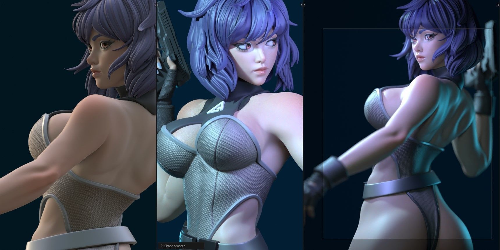 MOTOKO KUSANAGI  CHARACTER BY ESM 3D print model_20