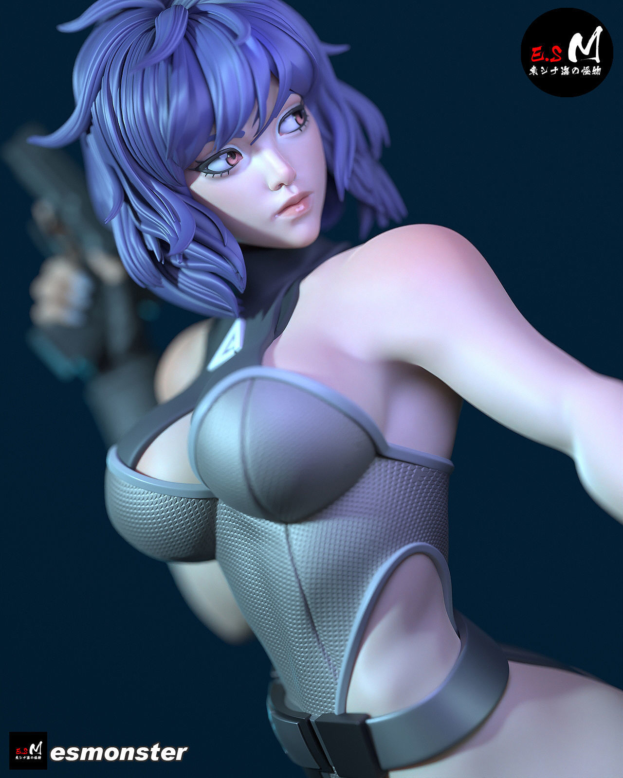 MOTOKO KUSANAGI  CHARACTER BY ESM 3D print model_10