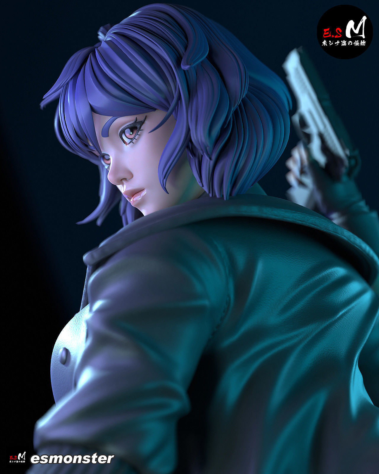 MOTOKO KUSANAGI  CHARACTER BY ESM 3D print model_17