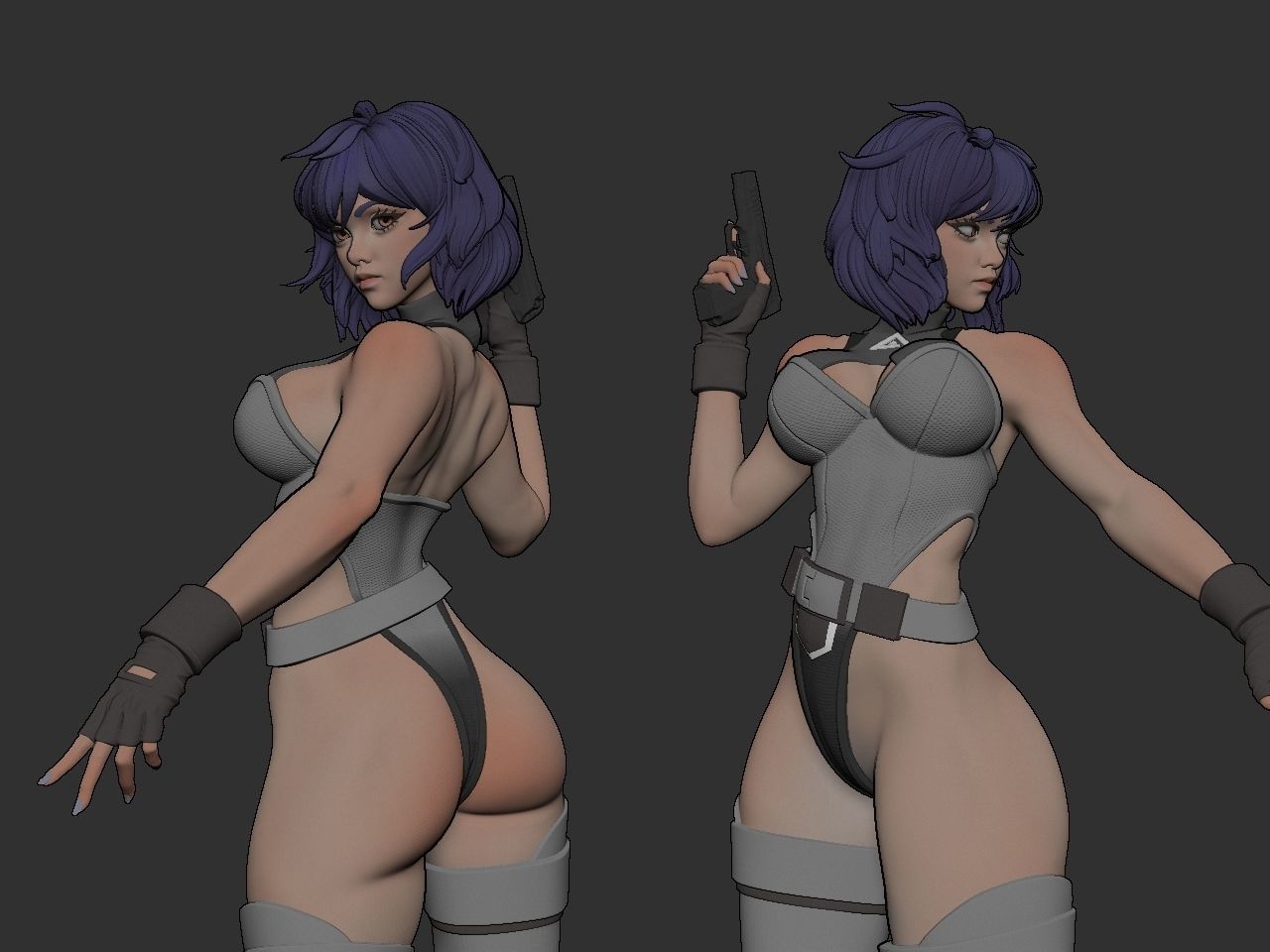MOTOKO KUSANAGI  CHARACTER BY ESM 3D print model_27