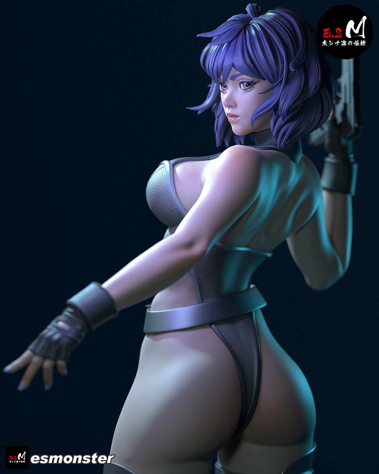 MOTOKO KUSANAGI  CHARACTER BY ESM 3D print model_9