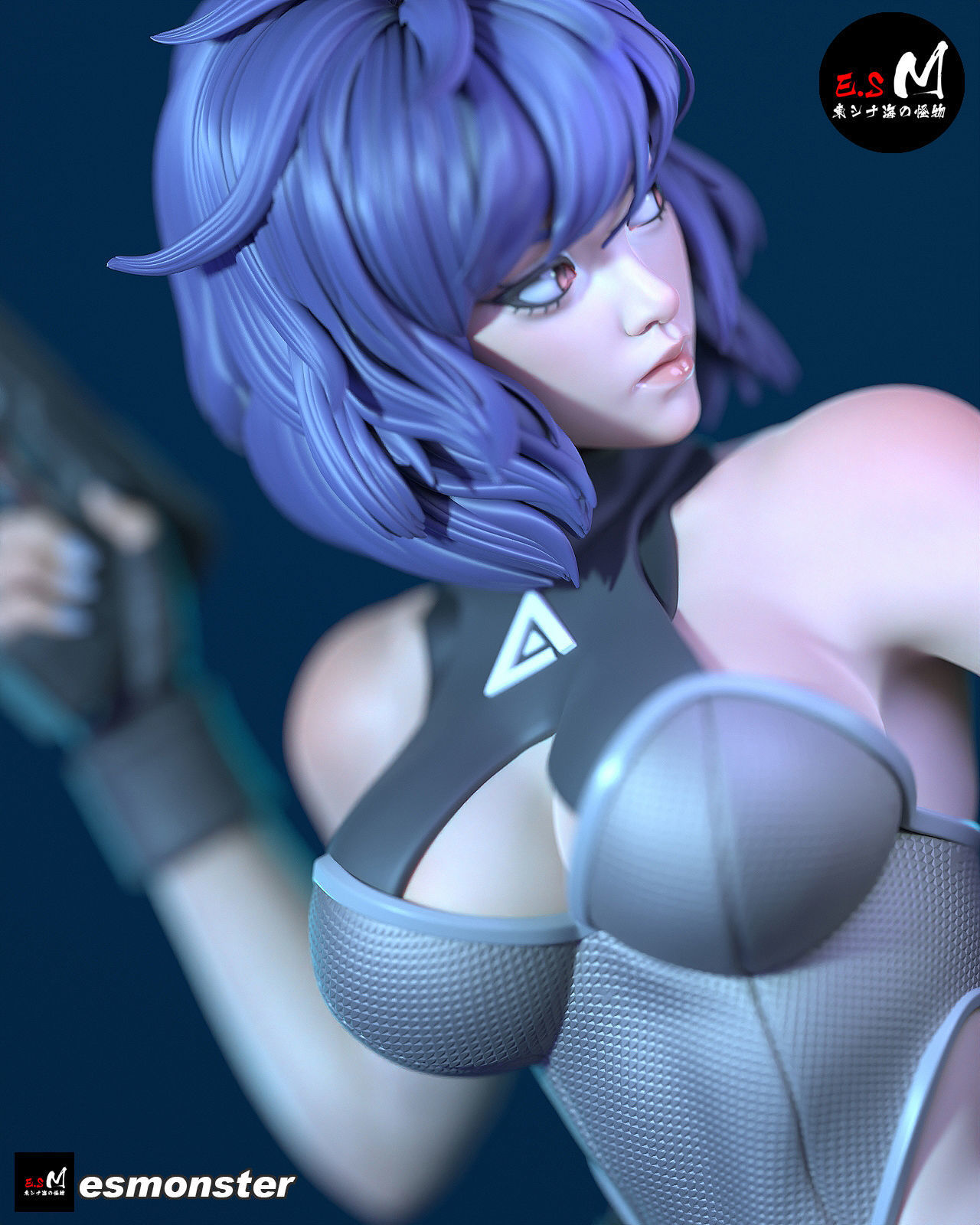 MOTOKO KUSANAGI  CHARACTER BY ESM 3D print model_13