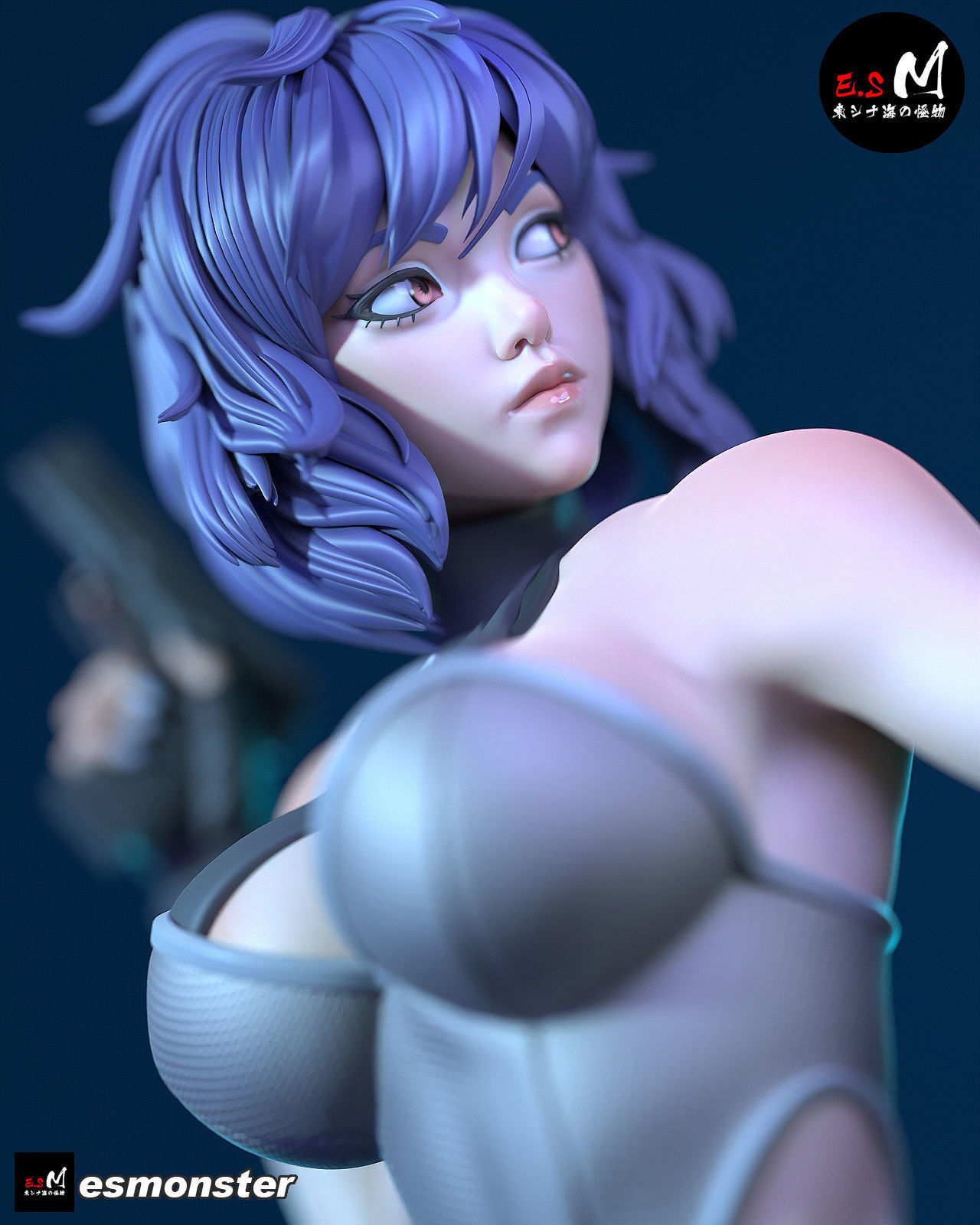 MOTOKO KUSANAGI  CHARACTER BY ESM 3D print model_14
