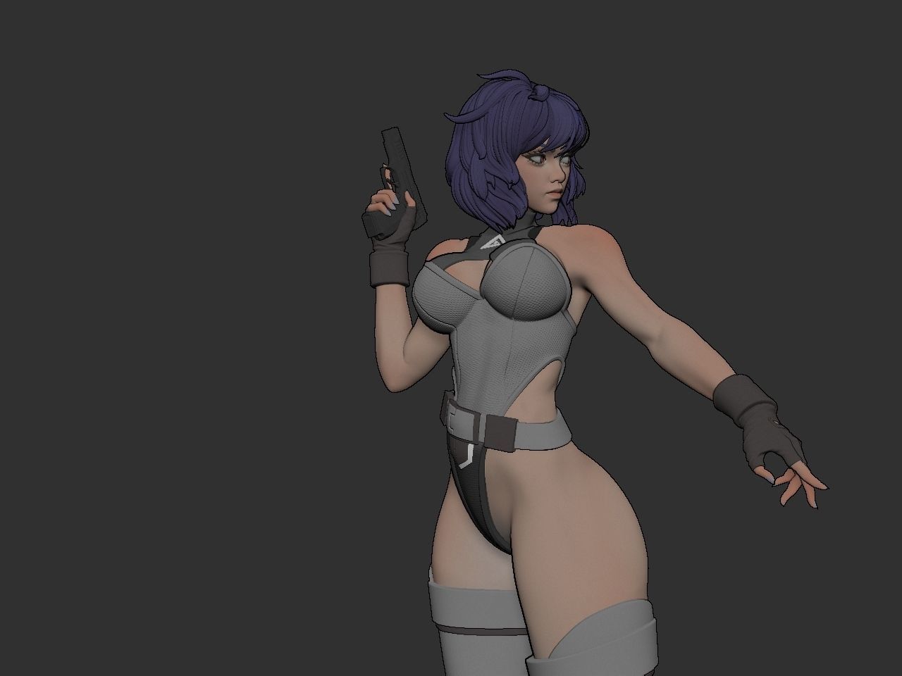 MOTOKO KUSANAGI  CHARACTER BY ESM 3D print model_26