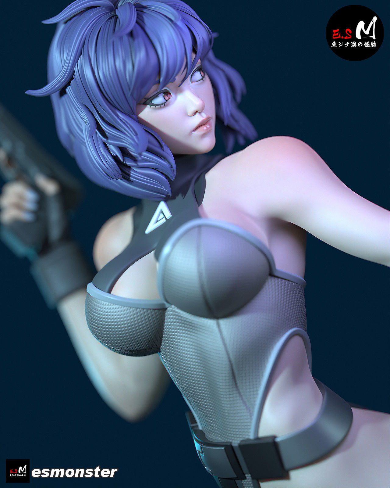 MOTOKO KUSANAGI  CHARACTER BY ESM 3D print model_1