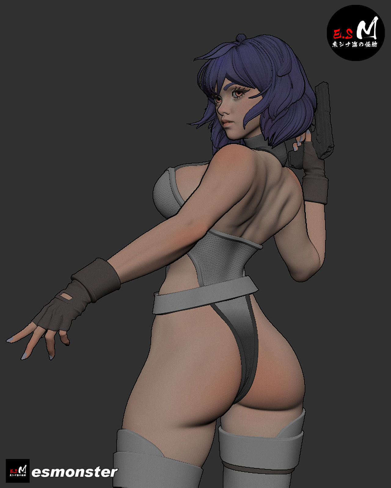 MOTOKO KUSANAGI  CHARACTER BY ESM 3D print model_25