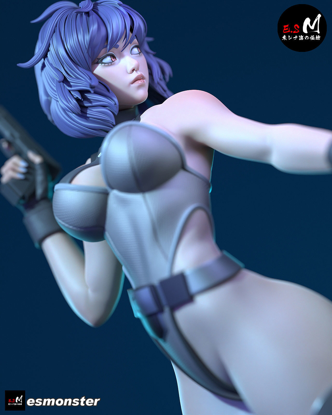 MOTOKO KUSANAGI  CHARACTER BY ESM 3D print model_12