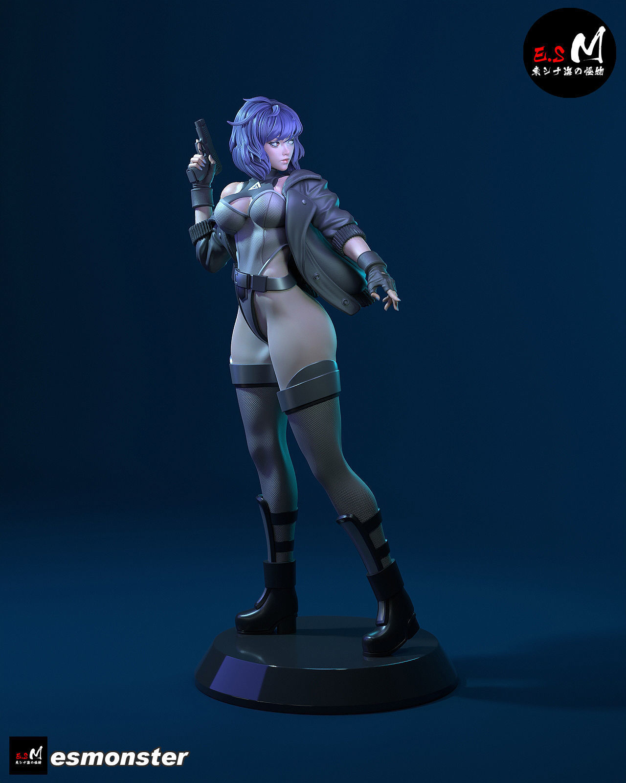 MOTOKO KUSANAGI  CHARACTER BY ESM 3D print model_3