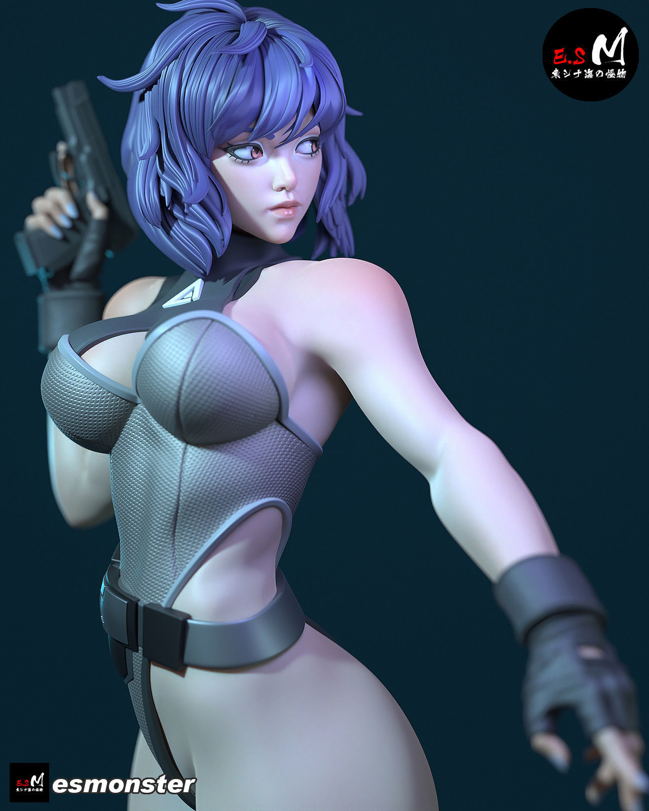 MOTOKO KUSANAGI  CHARACTER BY ESM 3D print model_8