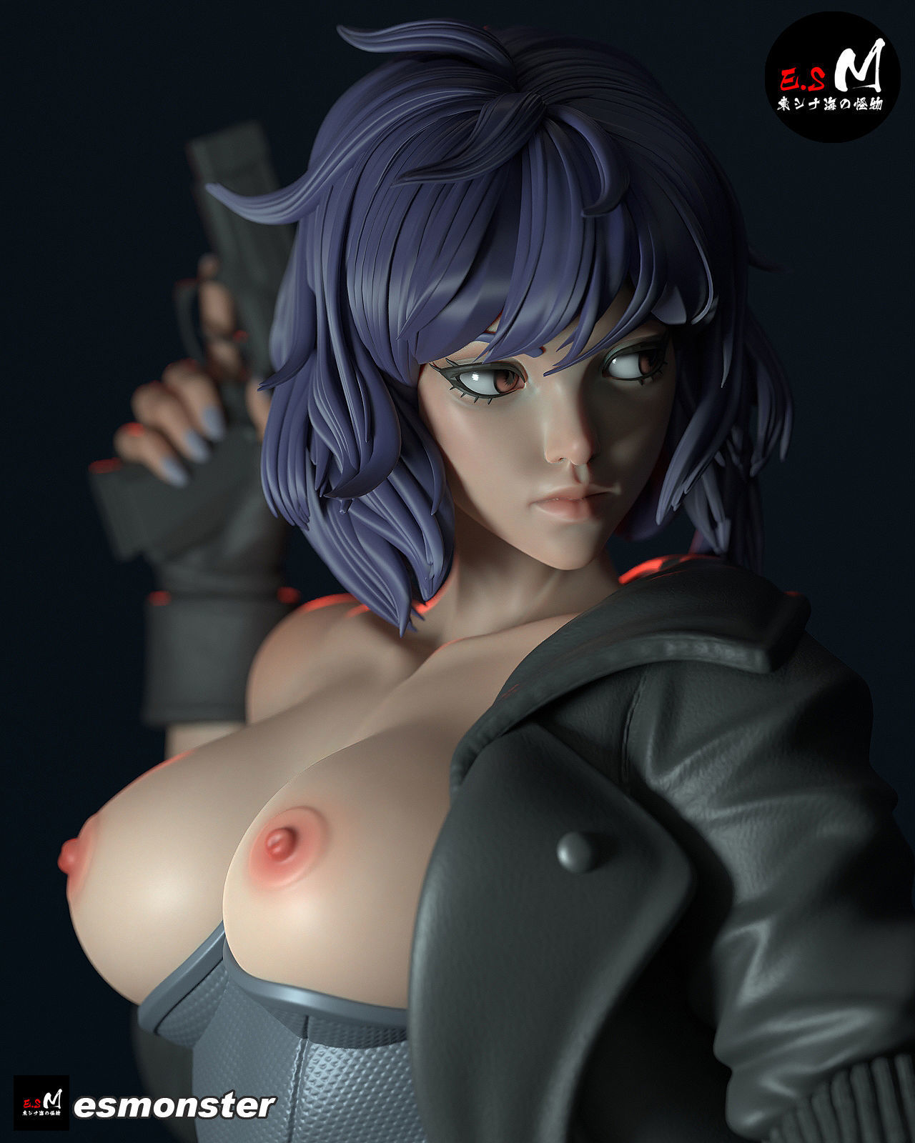 MOTOKO KUSANAGI  CHARACTER BY ESM 3D print model_6