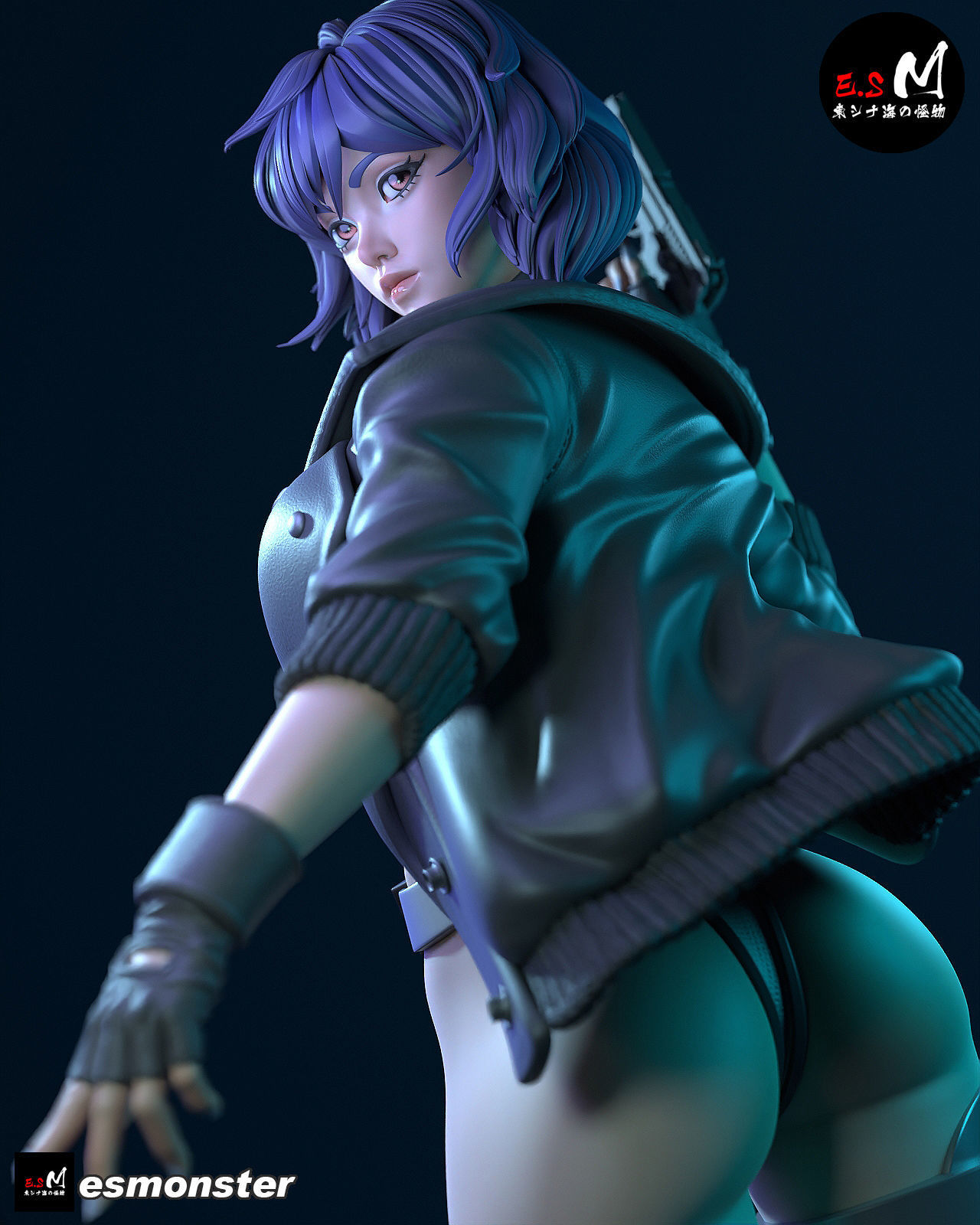 MOTOKO KUSANAGI  CHARACTER BY ESM 3D print model_15