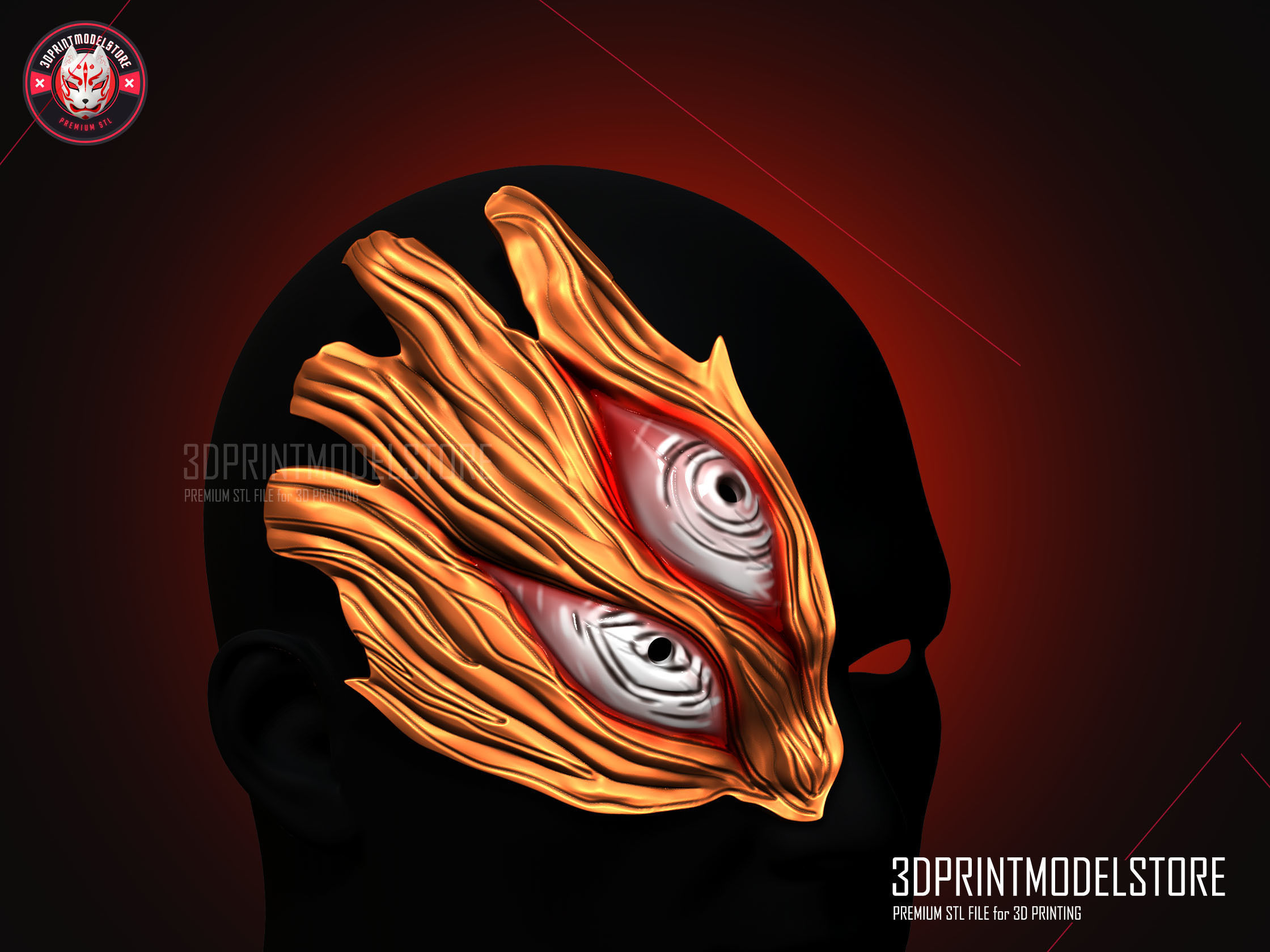 Sukuna True Form Mask - Jujutsu Kaisen Cosplay Mask 3D print model_2