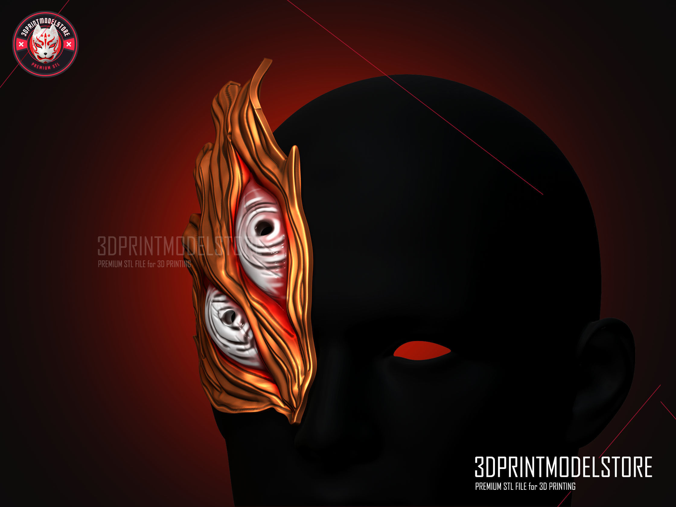 Sukuna True Form Mask - Jujutsu Kaisen Cosplay Mask 3D print model_1