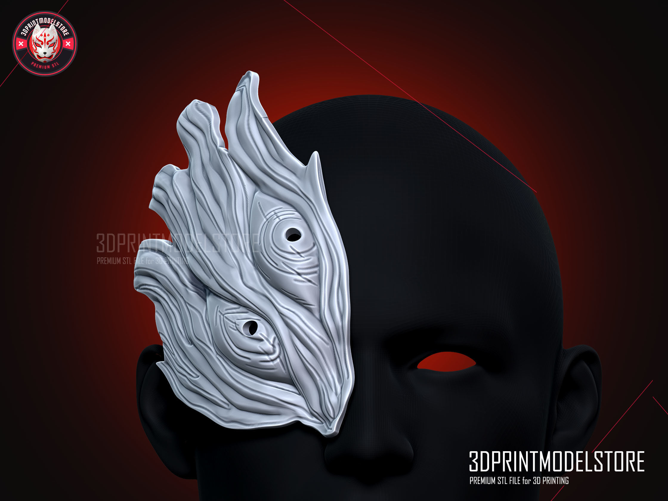Sukuna True Form Mask - Jujutsu Kaisen Cosplay Mask 3D print model_4