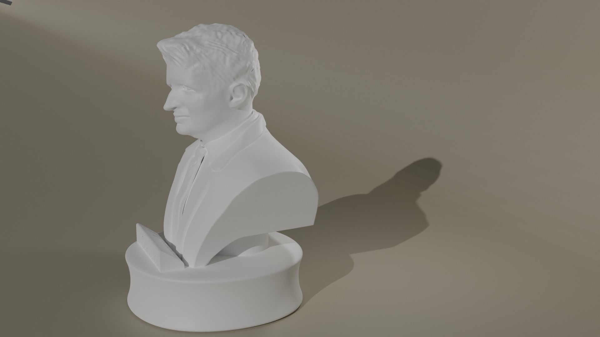 NICOLAE CEAUSESCU BUST  3D print model_1
