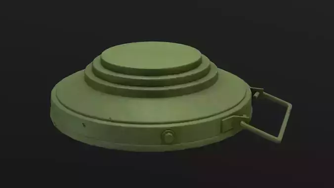 Soviet Land Mine TMM-1 Low-poly 3D model
