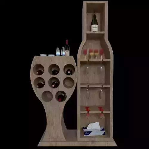 Mini Bar Low-poly 3D model