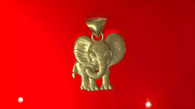 Elephant Pendant  Good Luck Wisdom Symbol 3D print model