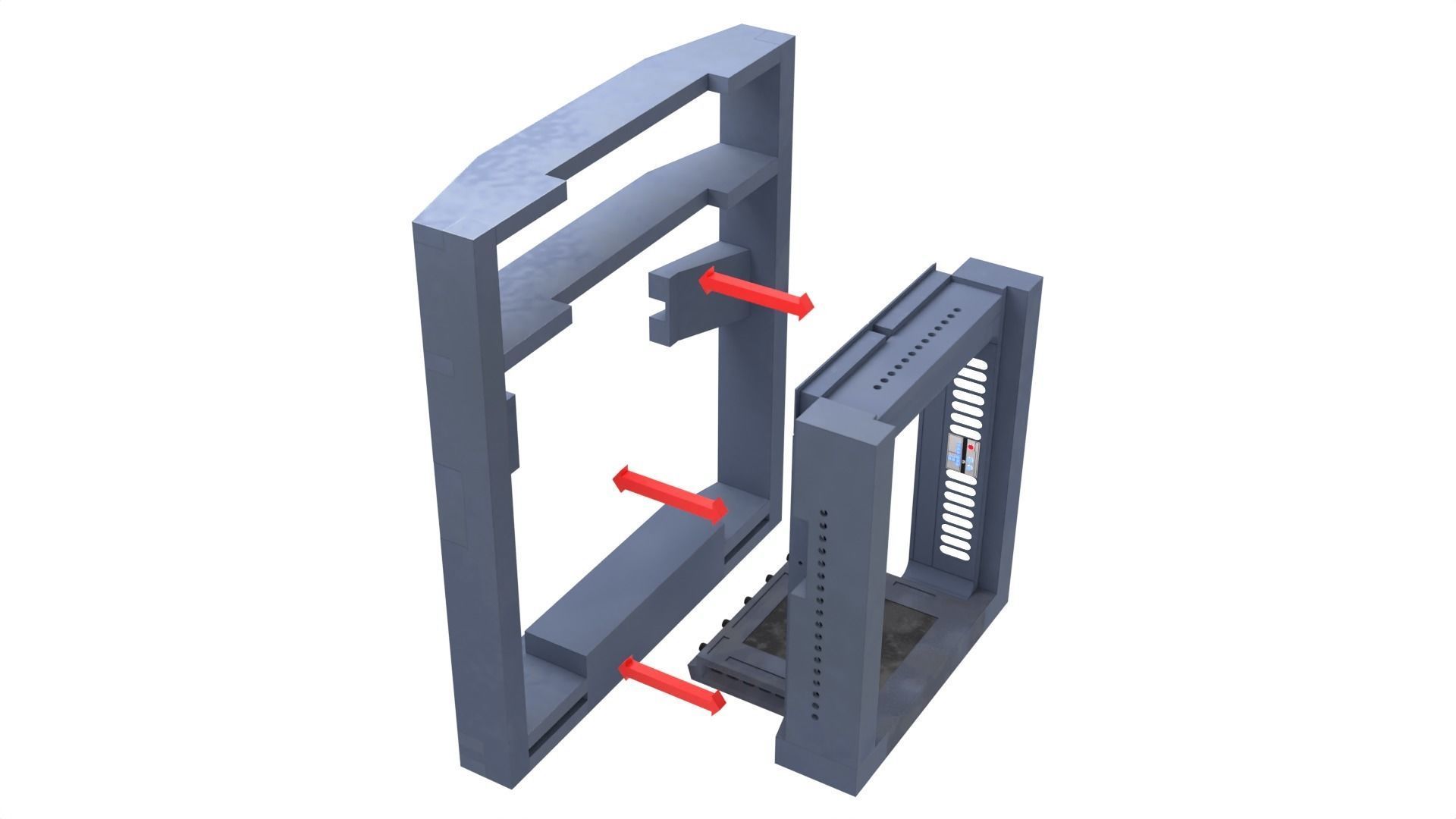 Set 2a - Death Star Extention Bridge 1-18 Scale Hasbro Kenner 3D Model Collection_32
