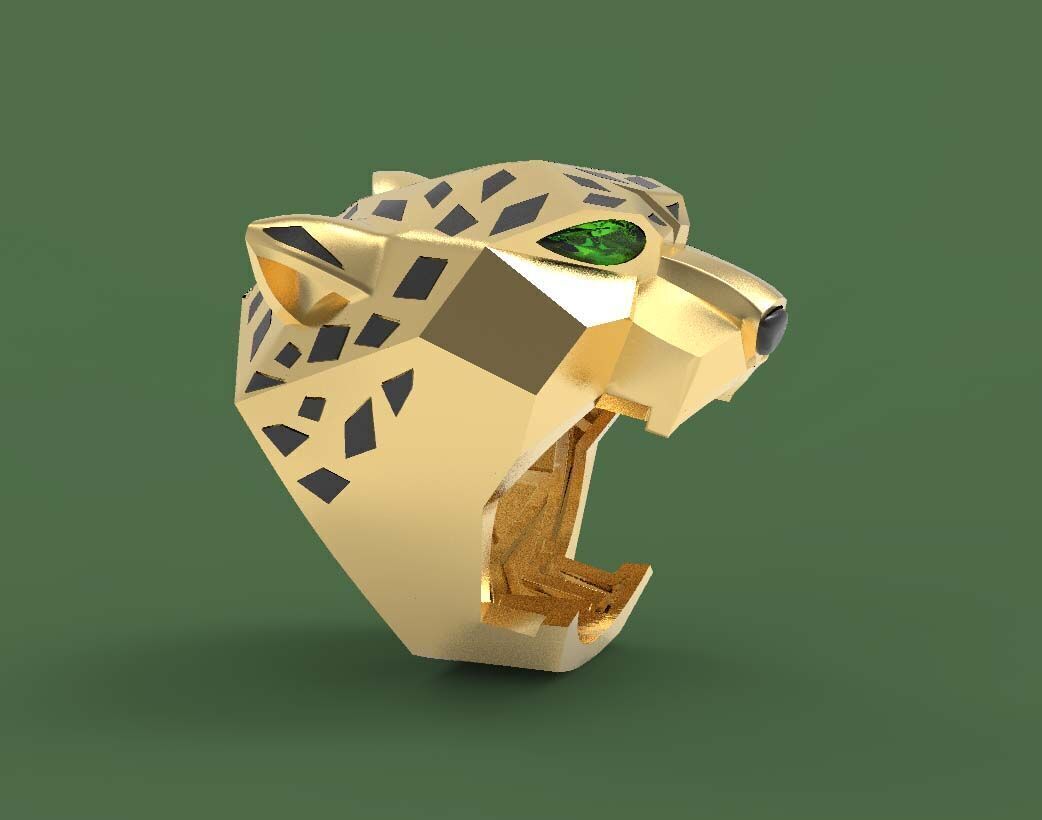 panther ring 3D print model_20