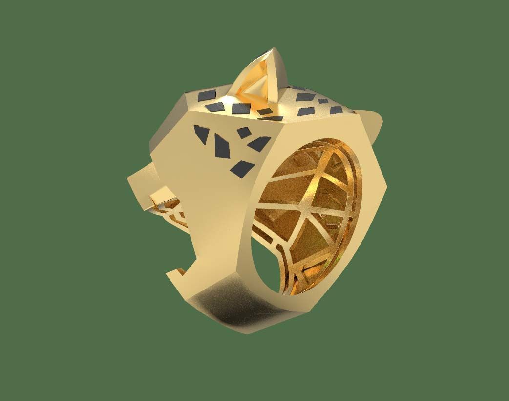 panther ring 3D print model_9