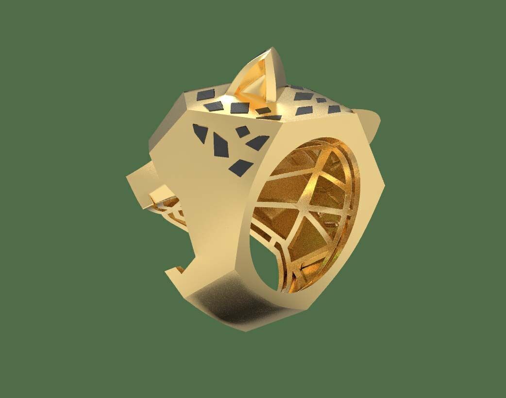 panther ring 3D print model_34