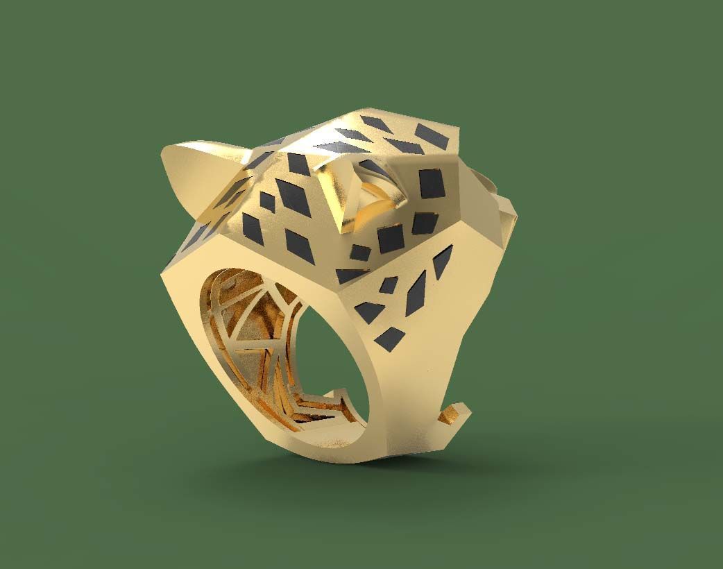 panther ring 3D print model_18