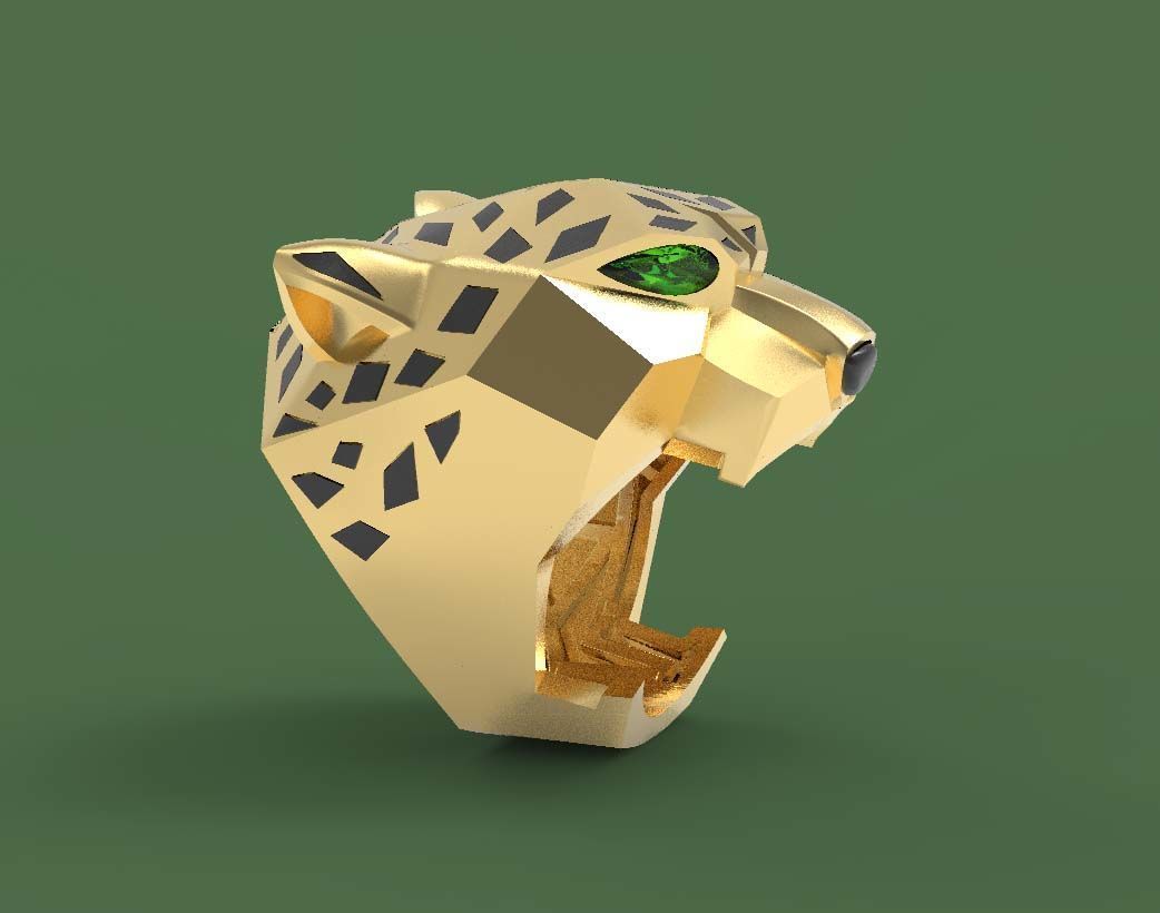 panther ring 3D print model_23