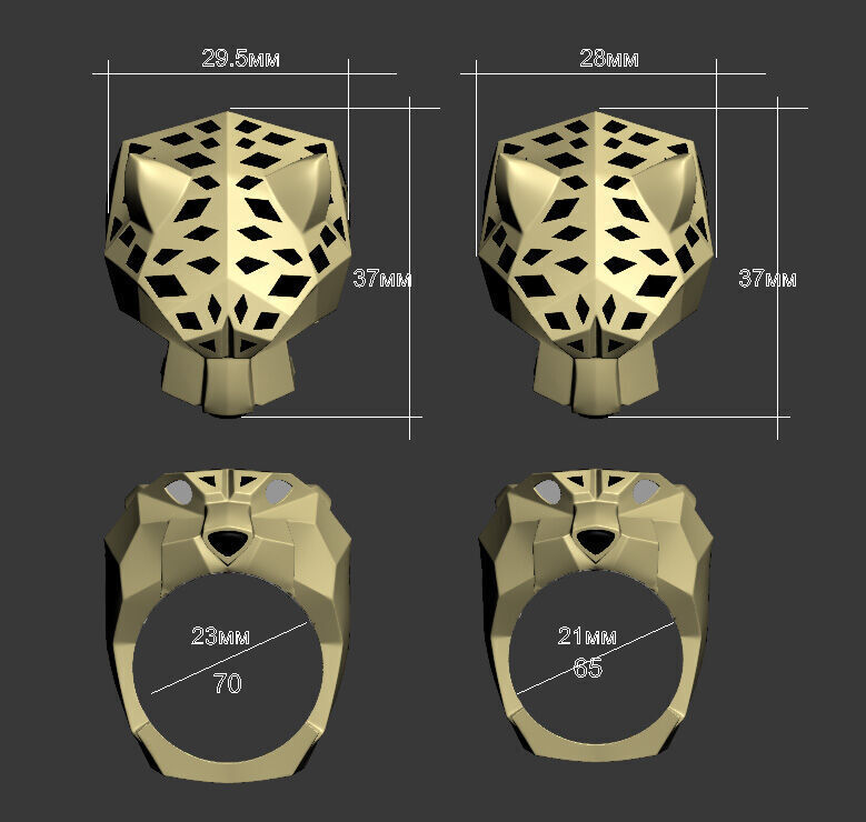 panther ring 3D print model_15