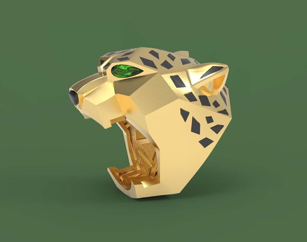 panther ring 3D print model_30