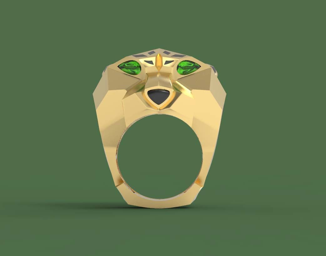 panther ring 3D print model_16
