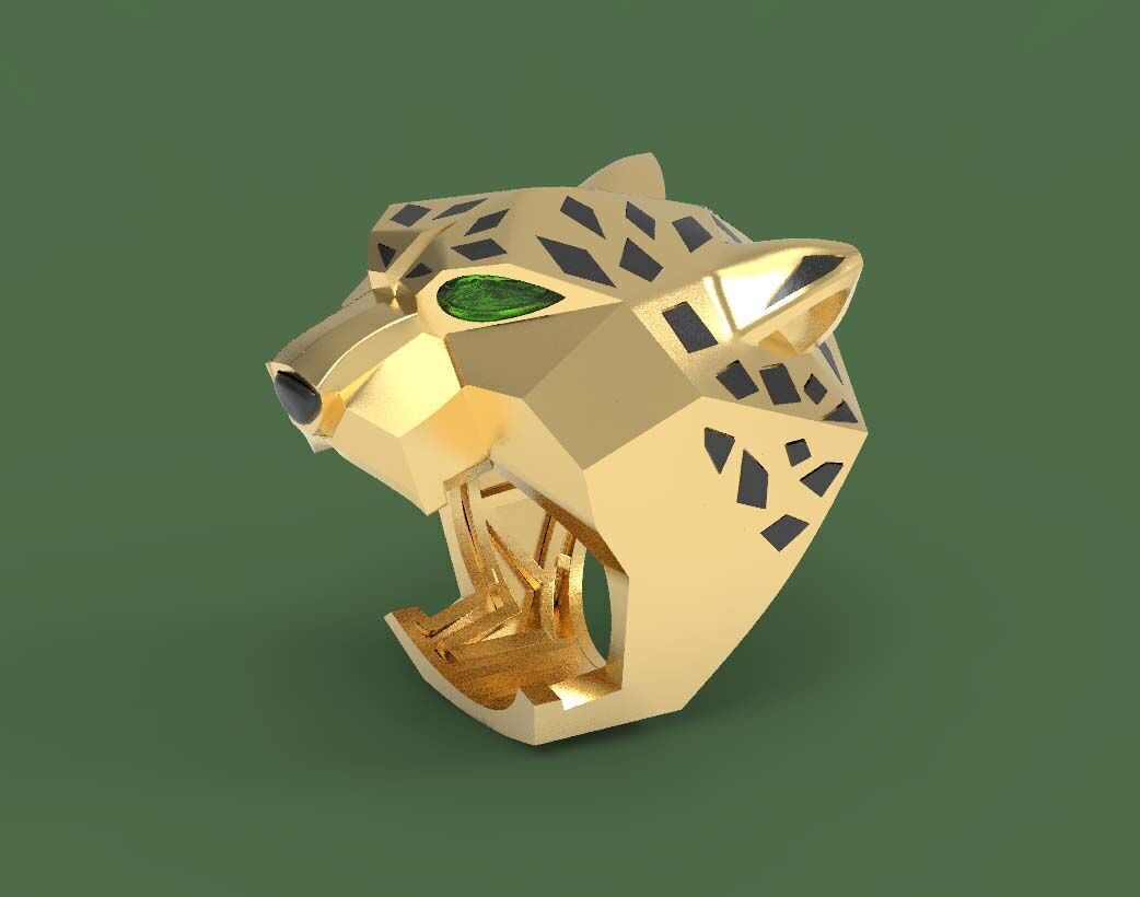 panther ring 3D print model_35
