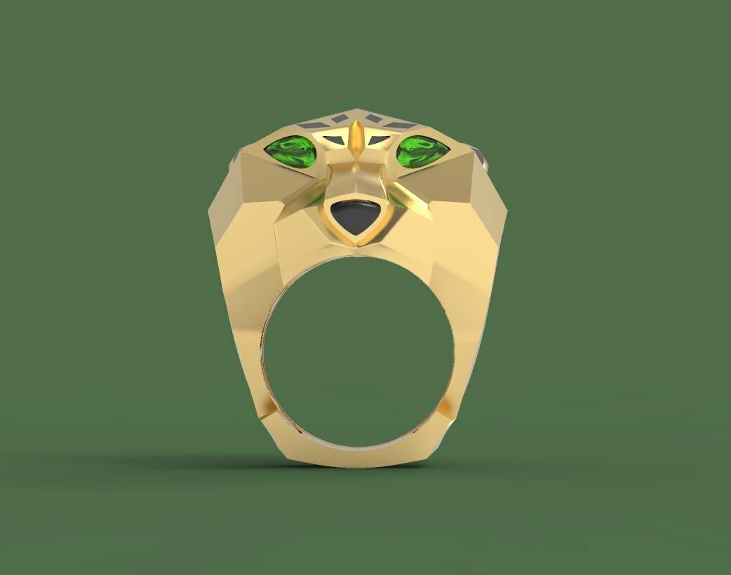 panther ring 3D print model_31