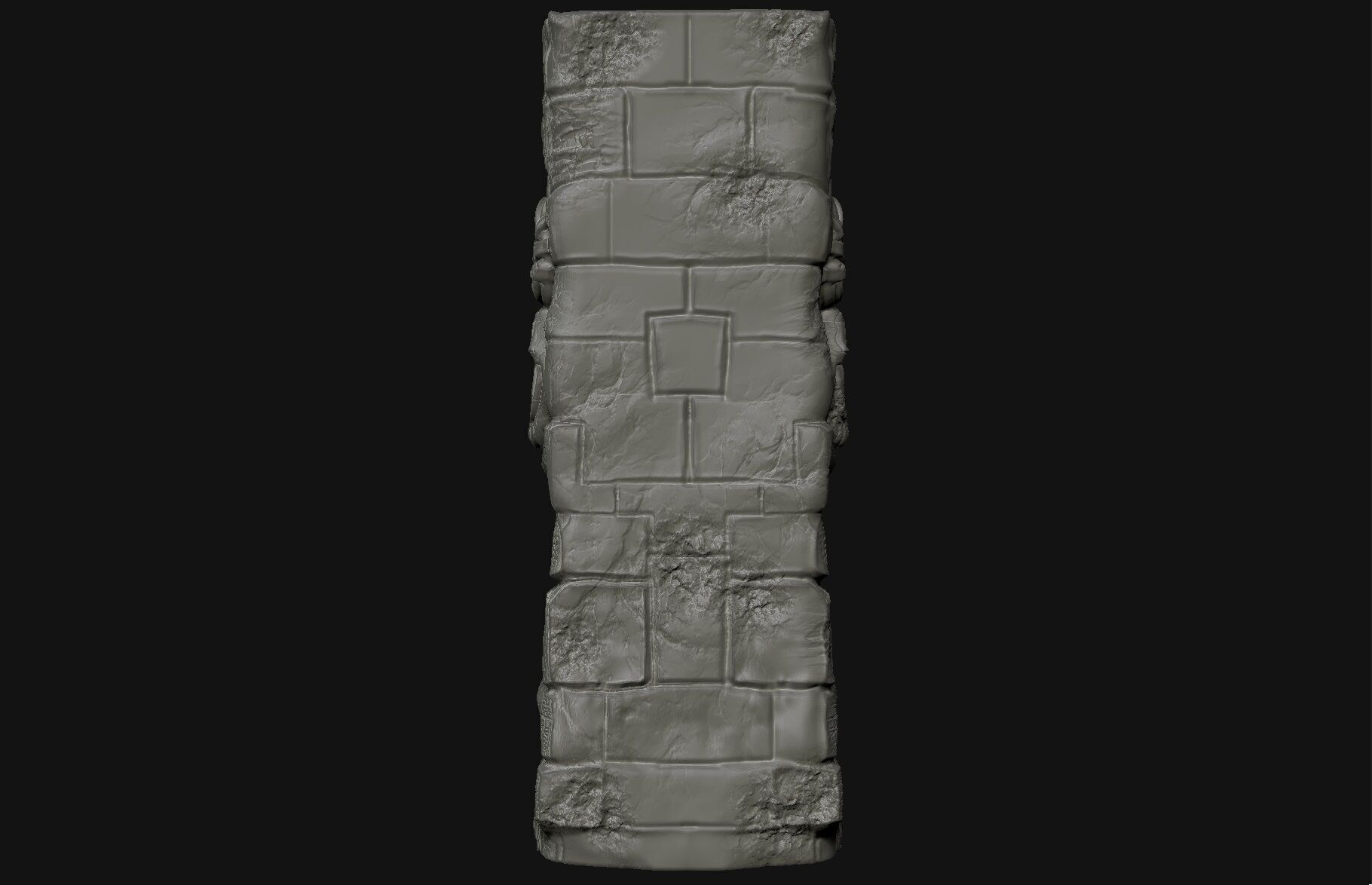 Large Tiki Stone Head 3D print model_4