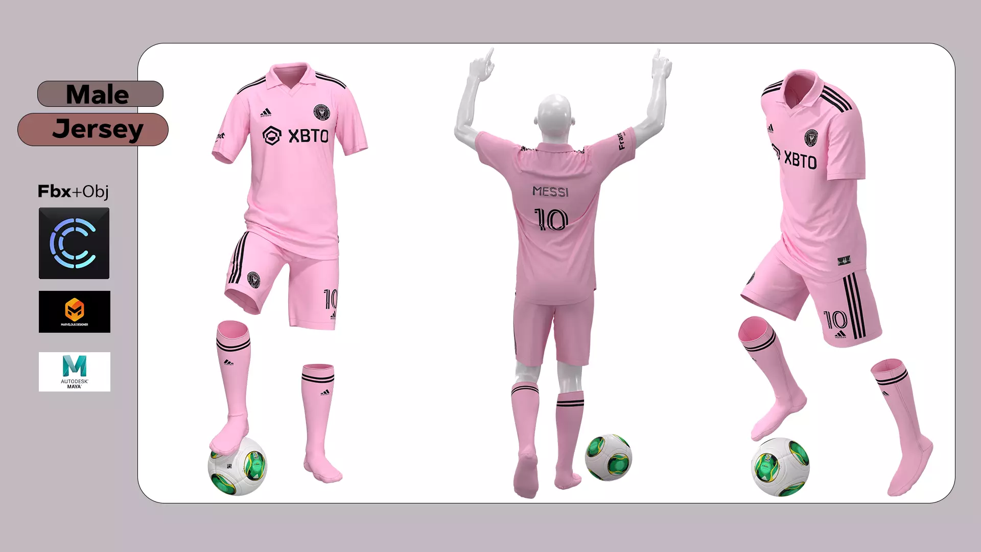 Inter-Miami Football Jersey 3D model