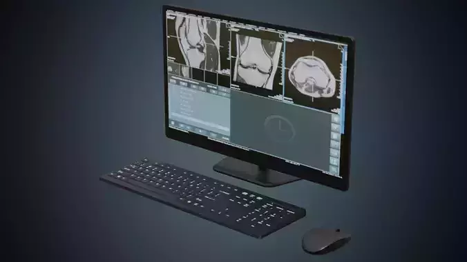 Medical Computer 2A Low-poly 3D model