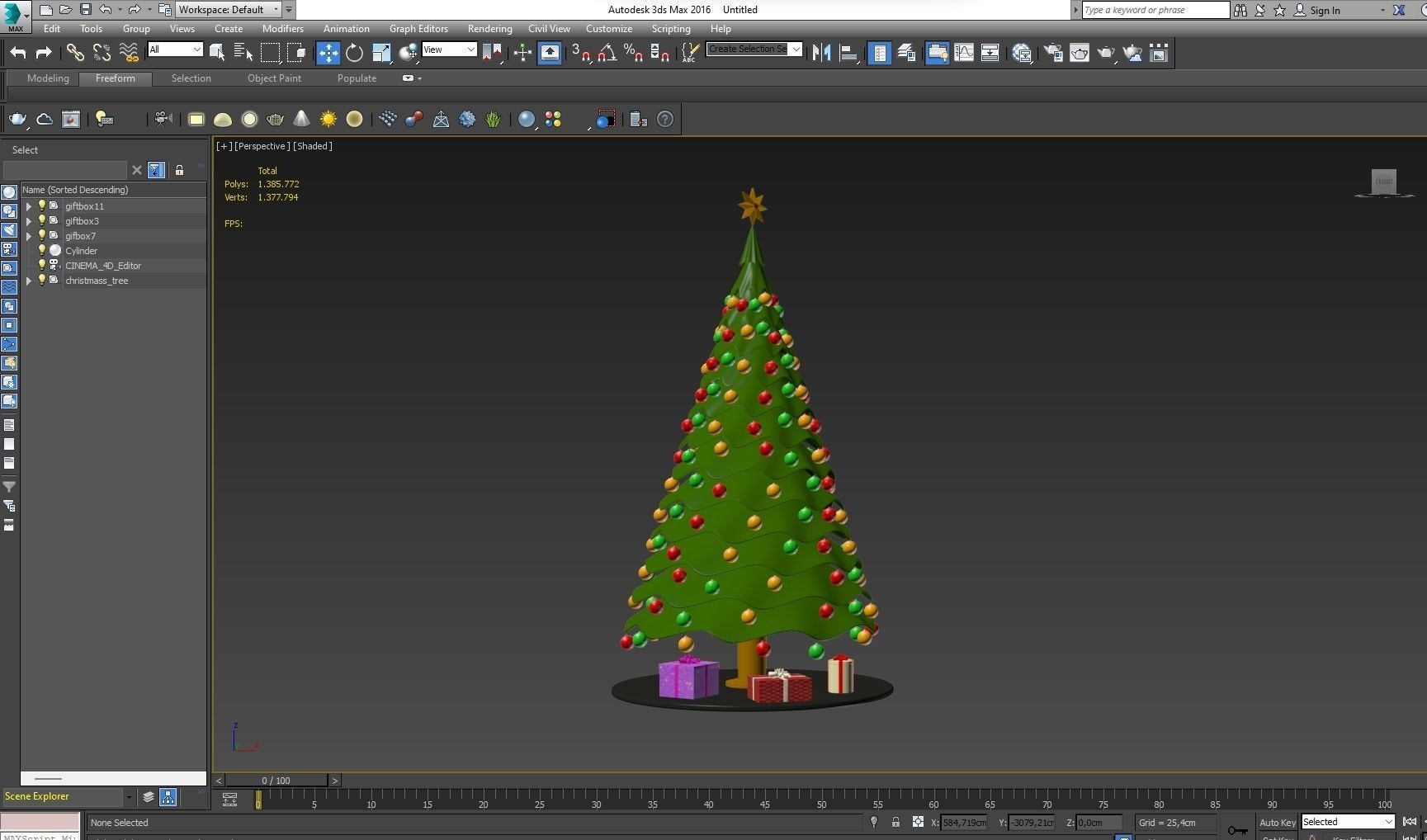 Christmas Tree 3D model_14