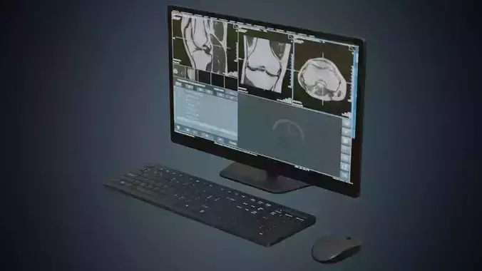 Medical Computer 2B Low-poly 3D model