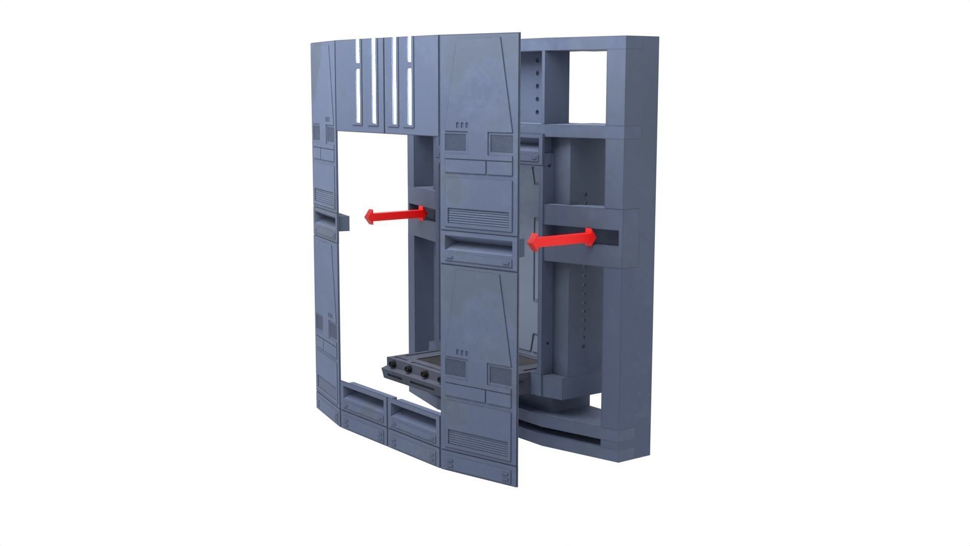 Set 2a - Death Star Extention Bridge 1-12 Scale Blackseries 3D Model Collection_25
