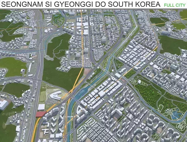 Seongnam si Gyeonggi do South Korea 20km