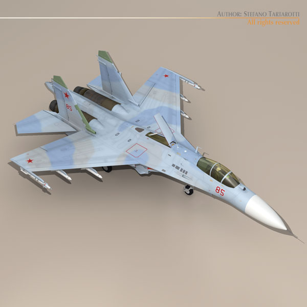 Su-27 Flanker camo2 3D model_8