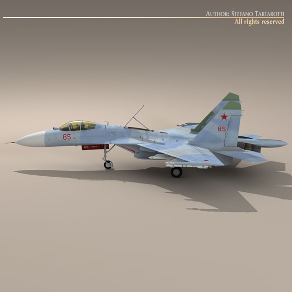 Su-27 Flanker camo2 3D model_10