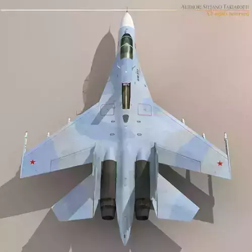 Su-27 Flanker camo2 3D model