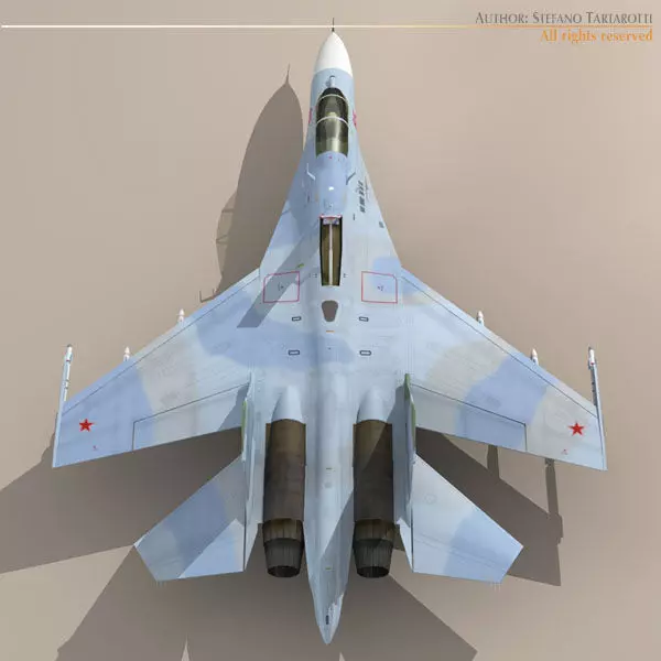 Su-27 Flanker camo2 3D model_0