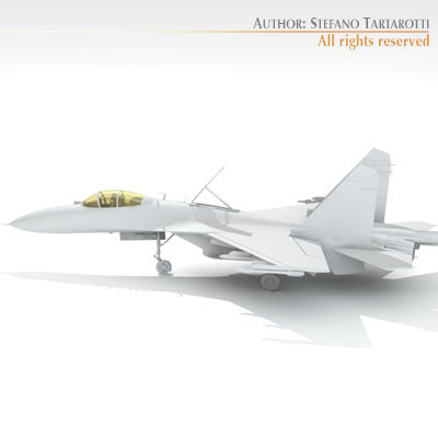 Su-27 Flanker camo2 3D model_11